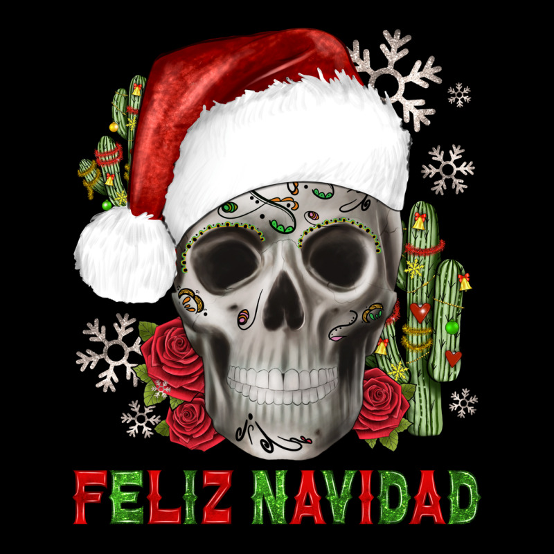 Feliz Navidad Skull Cactus Long Sleeve Tee by JahusDesignShop | Teevron