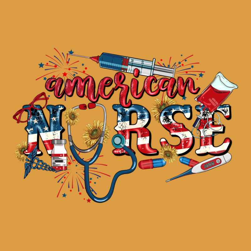 American Nurse 4th Of July Urban Heavy Tee by CowGirlArtShop | Teevron
