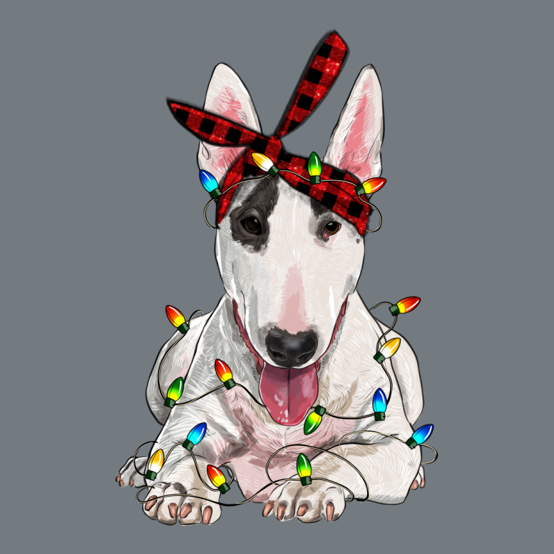 Bull Terrier With Christmas Lights Heavyweight Sweatshirt by RanaPortraitStore | Teevron