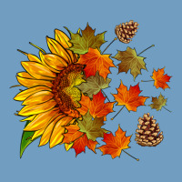 Sunflower And Autumn Leaves Urban Heavy Tee | Teevron