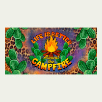 Life Is Better Around The Campfire License Plate Urban Heavy Tee | Teevron