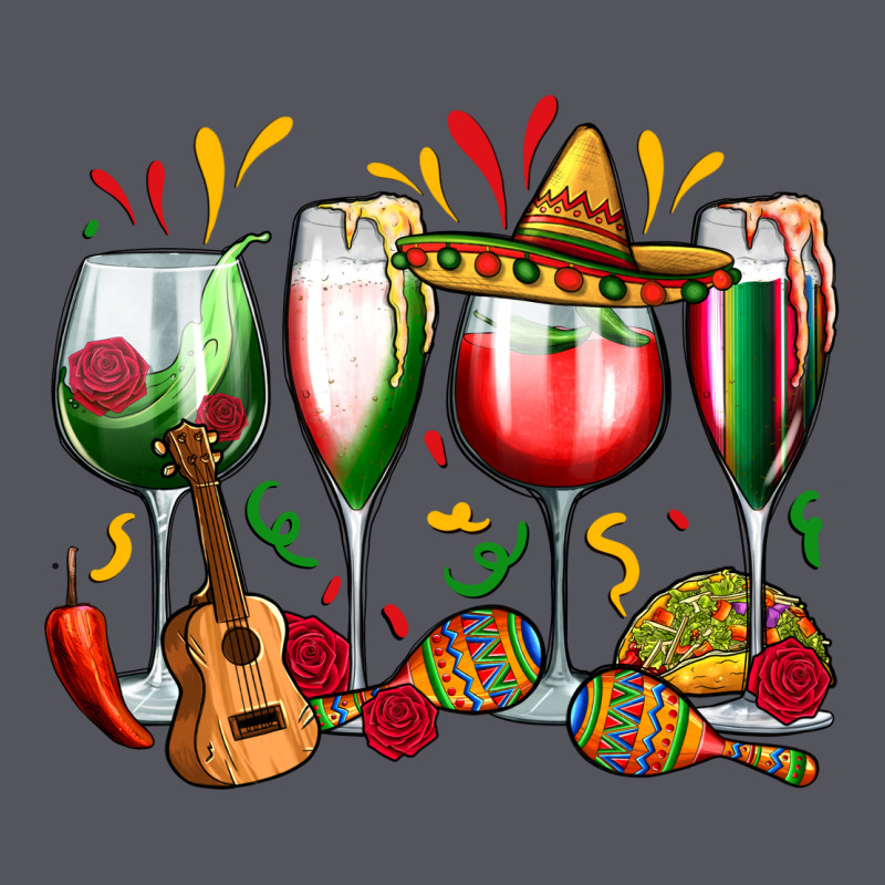 Mexico Wine Glasses Vintage Hoodie by Zillion Design Studio | Teevron
