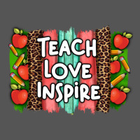 Teach Love Inspire Brushstroke With  And Pen Leopard Zipper Hoodie | Teevron