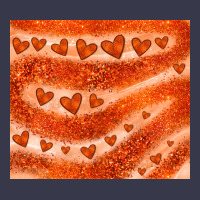 Orange Glitter Heart Long Sleeve Tee | Teevron