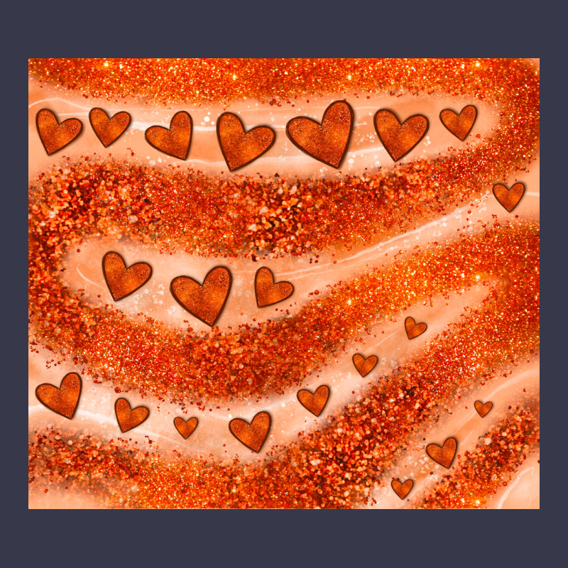 Orange Glitter Heart Long Sleeve Tee by JahusDesignShop | Teevron