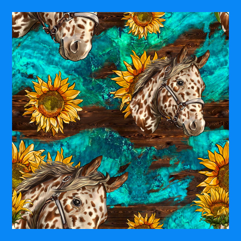 Appaloosa Horses And Sunflowers Seamless Pattern Zipper Hoodie by BundleAndBundleShop | Teevron