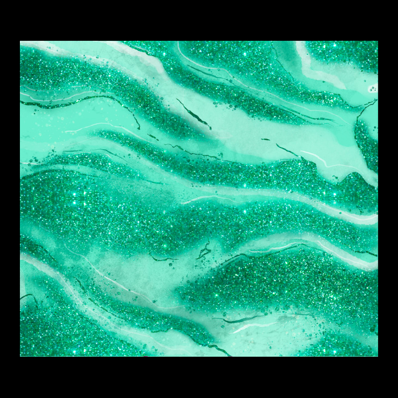 Green Glitter Long Sleeve Tee by JahusDesignShop | Teevron