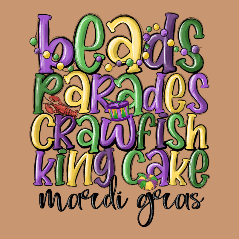 Beads Parades Crawfish King Cake Mardi Gras Heavyweight Hoodie by MaliasSmallBusiness | Teevron