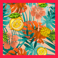 Pineapple And Lemon Seamless Pattern Zipper Hoodie | Teevron