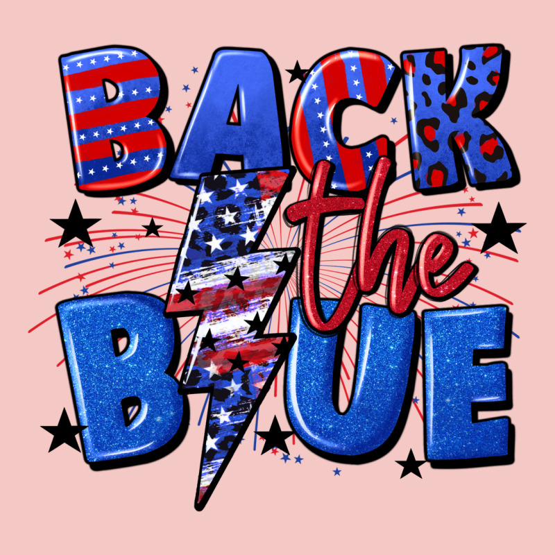 Back The Blue With Lightning Bolt 4th Of July Urban Heavy Tee by CowGirlArtShop | Teevron