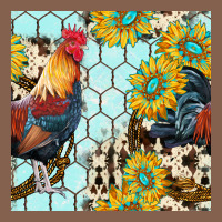 Western Rooster Seamless Pattern Zipper Hoodie | Teevron