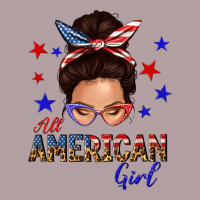 All American Girl Messy Bun Vintage Hoodie | Teevron