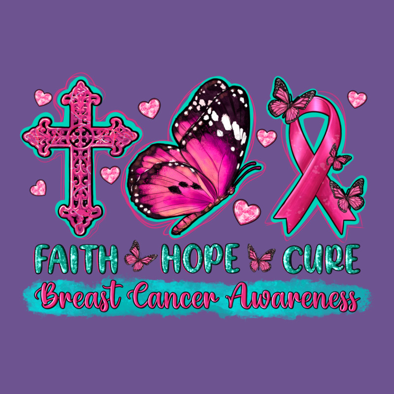 Faith Hope Cure Breast Cancer Awareness Vintage Tee by texasbilliewilder | Teevron