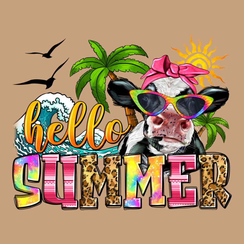 Hello Summer Cow Vintage Tee by Zillion Design Studio | Teevron