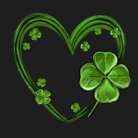 St Patricks Day Shamrock Heart Heavyweight Hoodie | Teevron