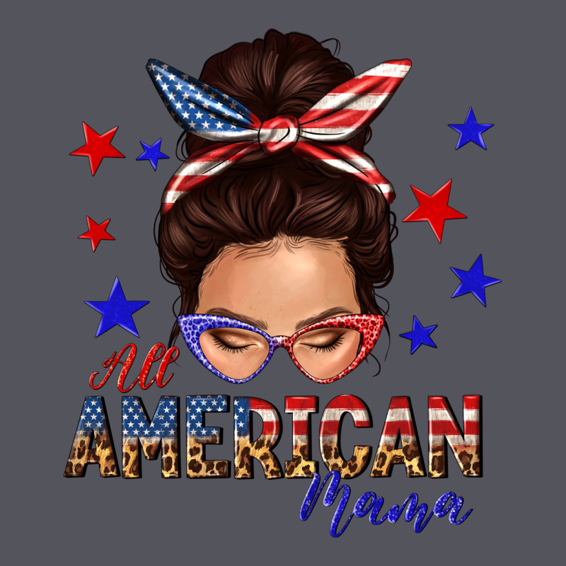 All American Mama Messy Bun Vintage Hoodie by texasbilliewilder | Teevron