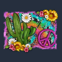 Cactus Peace Sign Flowers And Tie Dye Zipper Hoodie | Teevron