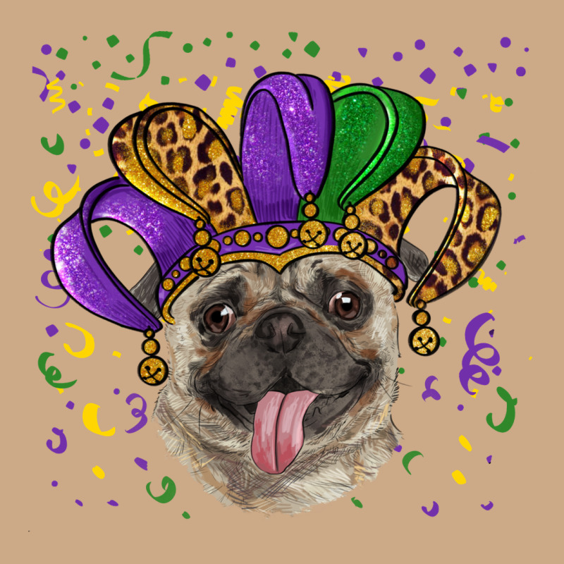 Mardi Gras Hat Pug Vintage Hoodie by RanaPortraitStore | Teevron