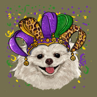 Mardi Gras Hat White Pomeranian Vintage Hoodie | Teevron