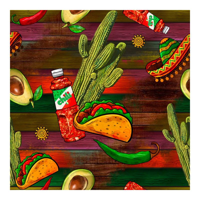 Mexican Food Seamless Pattern Zipper Hoodie by BundleAndBundleShop | Teevron