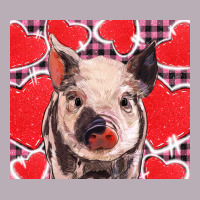 Valentine's Day Glitter Hearts Pig Vintage Tee | Teevron