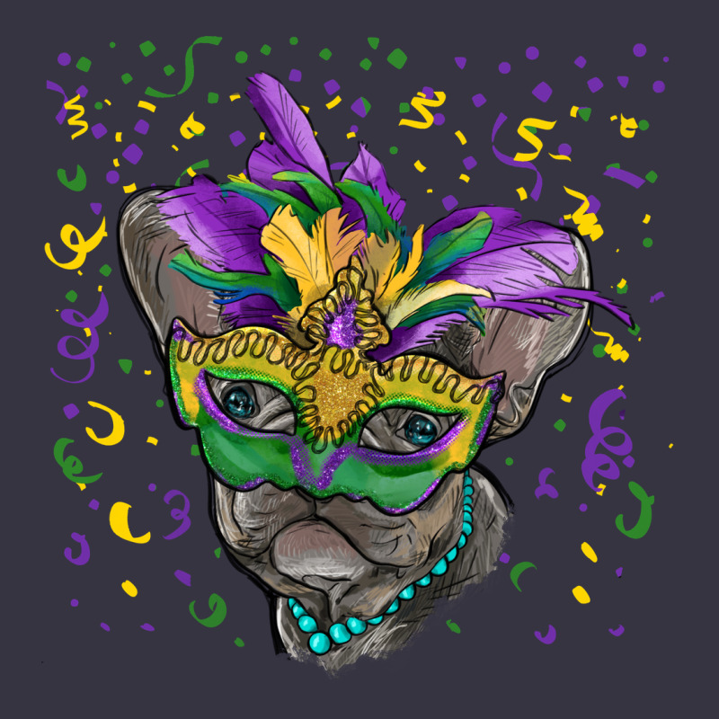 Mardi Gras Mask French Bulldog Vintage Hoodie by RanaPortraitStore | Teevron
