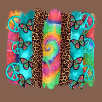 Hippie Peace Sign Butterfly Leopard And Tie Dye Brushstroke Zipper Hoodie | Teevron