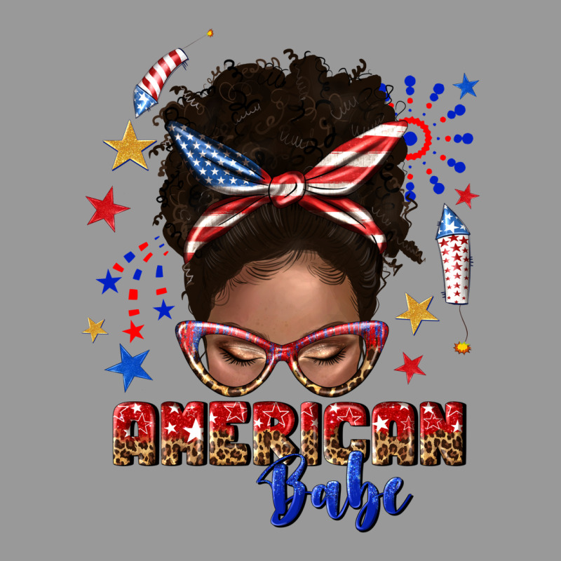 American Babe Afro Messy Bun Vintage Hoodie by texasbilliewilder | Teevron