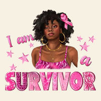 I Am A Survivor Breast Cancer With Afro Woman Vintage Tee | Teevron