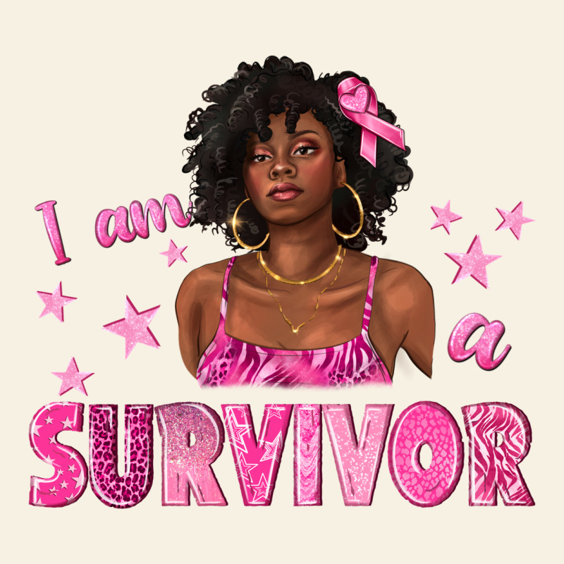 I Am A Survivor Breast Cancer With Afro Woman Vintage Tee by texasbilliewilder | Teevron