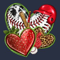Baseball With Strawberry Hearts Heavyweight Sweatshirt | Teevron