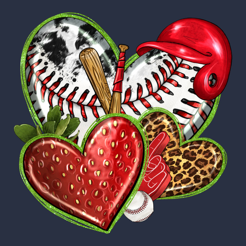 Baseball With Strawberry Hearts Heavyweight Sweatshirt by texasbilliewilder | Teevron