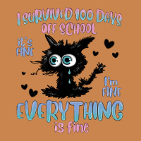 I Survived 100 Days Of School Cat Heavyweight Hoodie | Teevron
