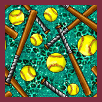 Softball Bat With Leopard And Glitter Seamless Pattern Premium Hoodie | Teevron