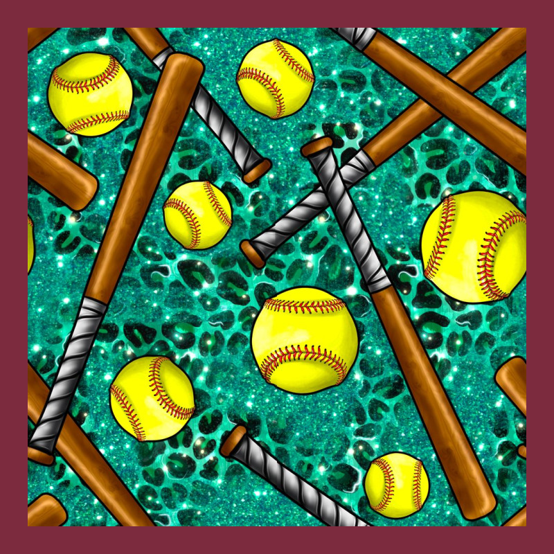 Softball Bat With Leopard And Glitter Seamless Pattern Premium Hoodie by BundleAndBundleShop | Teevron