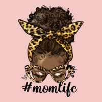 Afro Messy Bun Mom Life Urban Heavy Tee | Teevron