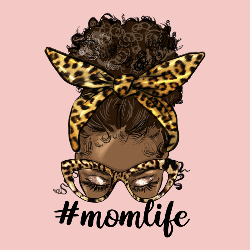 Afro Messy Bun Mom Life Urban Heavy Tee by HRA Design Shop | Teevron