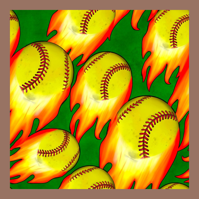 Softball Fire Ball Seamless Pattern Premium Hoodie by BundleAndBundleShop | Teevron