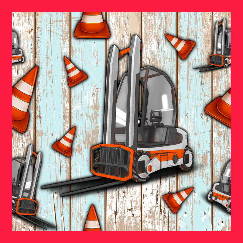 Forklift Seamless Pattern Zipper Hoodie by BundleAndBundleShop | Teevron