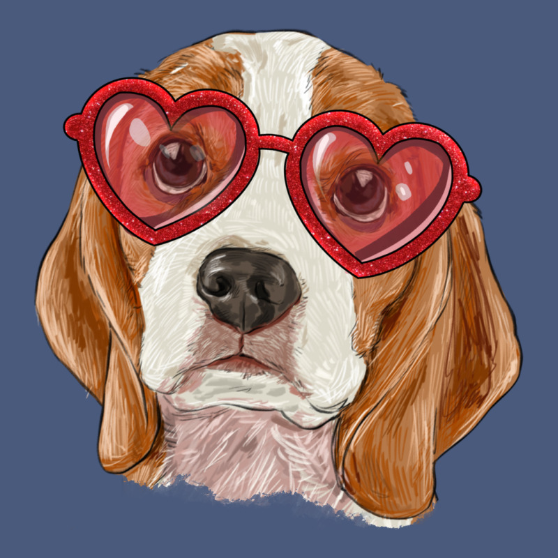 Beagle With Love Glasses Vintage Hoodie by RanaPortraitStore | Teevron