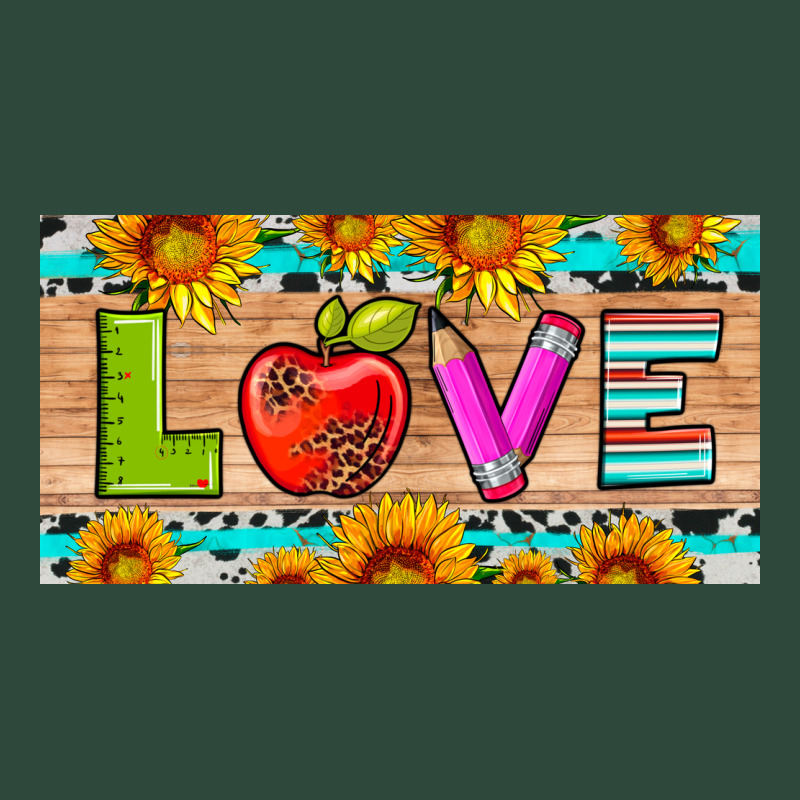 Love And Sunflower With Pen And Apple License Plate Template Zipper Hoodie by Artiststas | Teevron