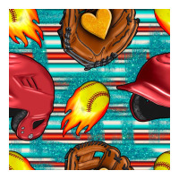 softball helmet and glove with serape seamless pattern | Teevron