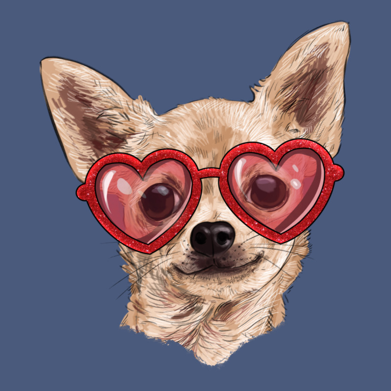 Chihuahua Dog With Love Glasses Vintage Hoodie by RanaPortraitStore | Teevron