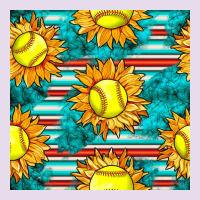 Softball Sunflowers With Serape Seamless Pattern Premium Hoodie | Teevron