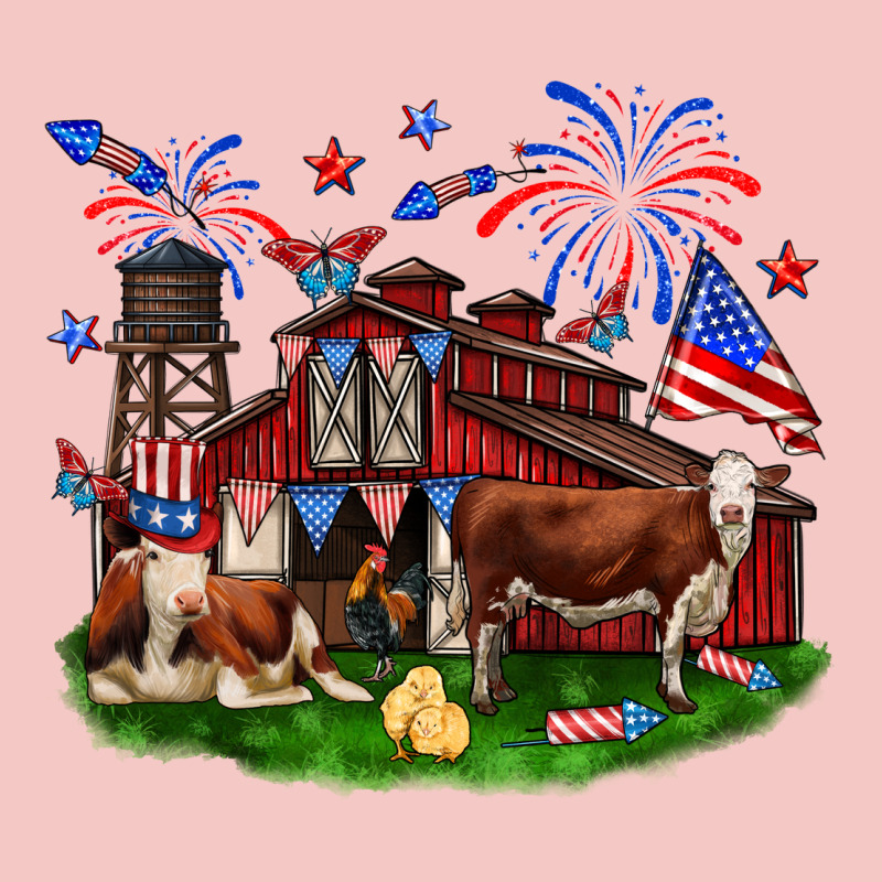 Barn Farm Animals 4th Of July Urban Heavy Tee by Neo Western | Teevron