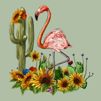 Flamingo With Cactus And Sunflowers Urban Heavy Tee | Teevron
