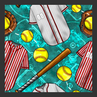 softball uniform glove and bat with field seamless pattern | Teevron