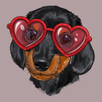 Dachshund With Love Glasses Vintage Hoodie | Teevron