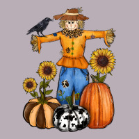Pumpkin Sunflower Fall Scarecrow Vintage Tee | Teevron