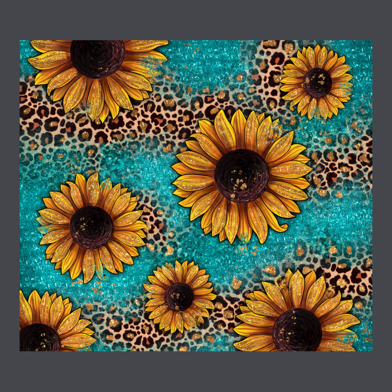 Sunflower Turquoise Glitter Long Sleeve Tee by JahusDesignShop | Teevron